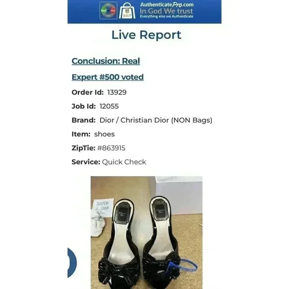 CHRISTIAN DIOR Open Toe Mules Heels black Sandals 36.5 6.5 Patent Leather Bow - Picture 6 of 6